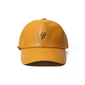 Кепка BSRABBIT B Logo Vegan Leather Cap Mustard 2022