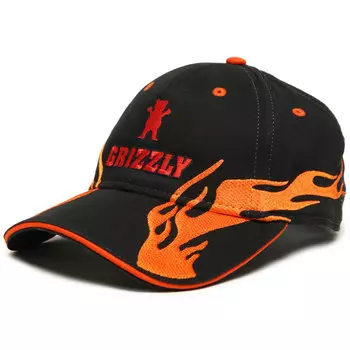 Кепка GRIZZLY Flame Thrower Strapback BLACK O/S 2020