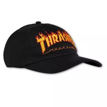 Кепка THRASHER Flame Old Timer Hat Black