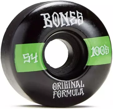 Колеса для скейтборда BONES 100'S Og Formula Wide Black 54mm 100A 2022