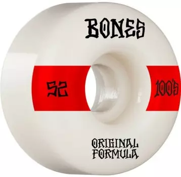 Колеса для скейтборда BONES 100'S Og Formula Wide White 52MM 100A 2023