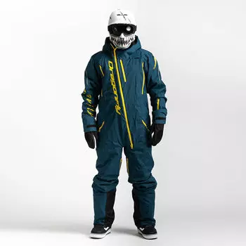 Комбинезон для сноуборда мужской DRAGONFLY Gravity Mono Man DARK OCEAN-YELLOW 2022