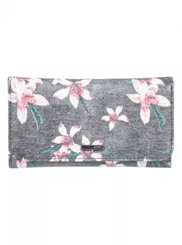Кошелек ROXY My Long Eyes J Charcoal Heather Flower Field
