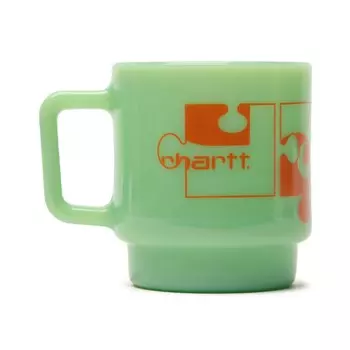 Кружка CARHARTT WIP Assemble Glass Mug Jade/Carhartt Orange