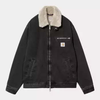 Куртка CARHARTT WIP Herald Jacket FW25 Black / Wall (Stone Washed)