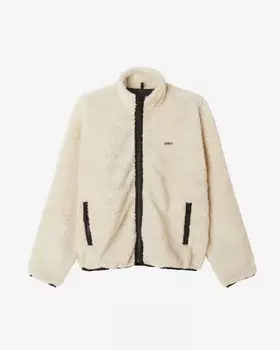 Куртка флисовая OBEY Icon Face Sherpa Jacket FW25 Unbleached