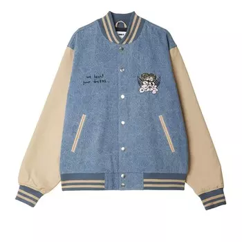 Куртка OBEY Care Denim Varsity Light Indigo