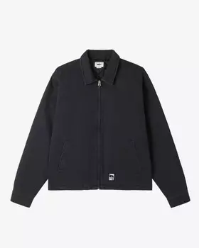 Куртка OBEY Head Jazz Zip Up Jacket Digital Black Faded Wash