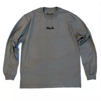 Лонгслив АБСУРД Лого Вышивка Серый