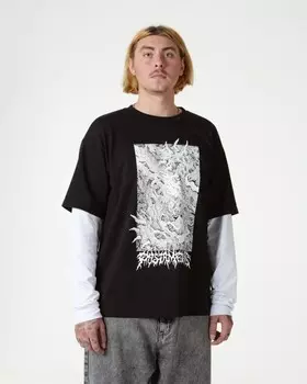 Лонгслив POSTAMENTS Spines FW25 Khaki/Black