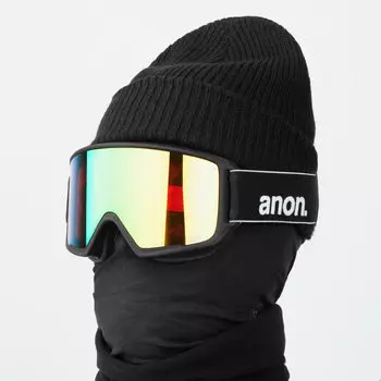 Маска для сноуборда ANON M3 Mfi W/Spr Black/Prcv Vrbl Grn 2021