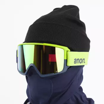 Маска для сноуборда ANON M3 Mfi W/Spr Bluspl/Prcv Vrbl Grn 2021