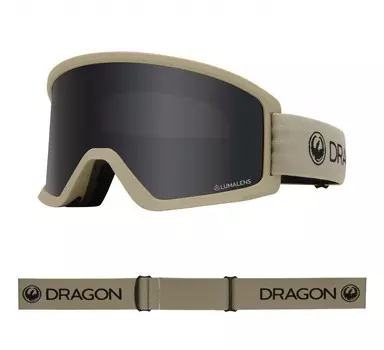 Маска горнолыжная DRAGON Dx3 Otg Taupe/Ll Dark Smoke