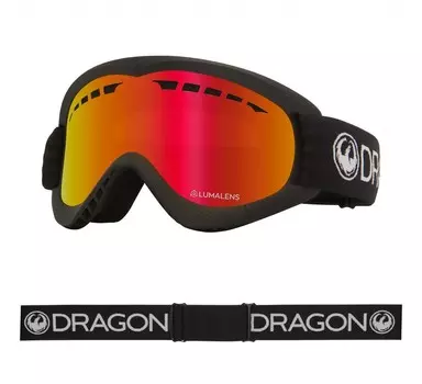 Маска горнолыжная DRAGON Dxs Black/Ll Red Ion