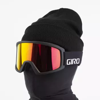 Маска горнолыжная GIRO Blok Black Wordmark Vivid Ember 35 2021