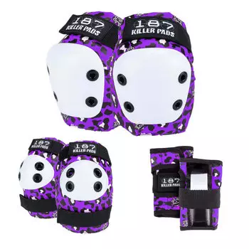 Набор защиты (Колени, Локти, Запястья) Детский 187 KILLER PADS Pads Jr. Six Pack Staab Purple 2022