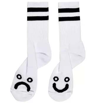 Носки POLAR SKATE CO. Happy Sad Socks HO21 White 2021