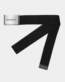 Ремень CARHARTT WIP Clip Belt Chrome Black