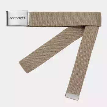 Ремень CARHARTT WIP Clip Belt Chrome FW25 Leather