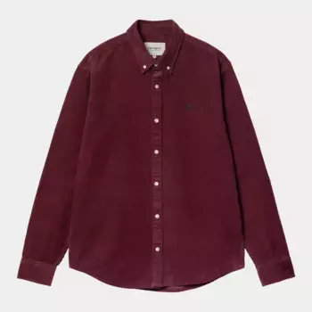 Рубашка CARHARTT WIP L/S Madison Cord Shirt FW25 Malbec / Black