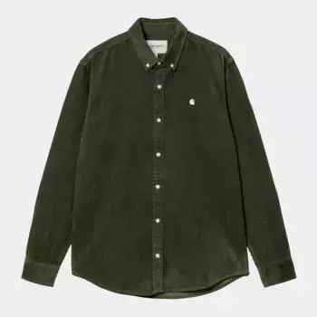 Рубашка CARHARTT WIP L/S Madison Cord Shirt FW25 Tarragon / Wax