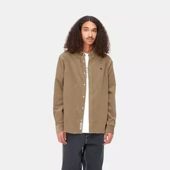 Рубашка CARHARTT WIP L/S Madison Fine Cord Shirt Buffalo / Black 2023