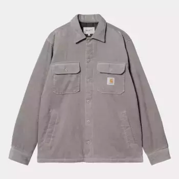 Рубашка CARHARTT WIP Whitsome Shirt Jac FW25 Misty Grey