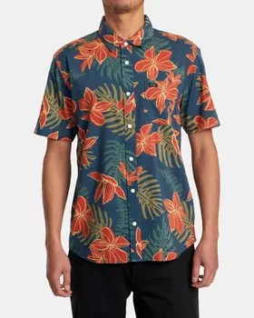 Рубашка RVCA Wild Hibiscus Ss Duck Blue
