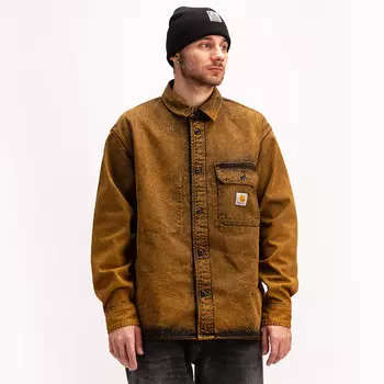 Рубашка с длинным рукавом CARHARTT WIP Reno Shirt Jac Tawny (Crater Wash) 2022