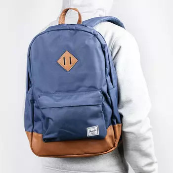 Рюкзак HERSCHEL Heritage Navy/Tan Synthetic Leather 21.5L