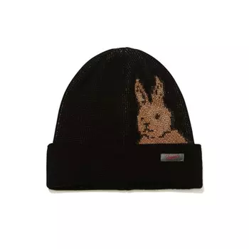 Шапка BSRABBIT Hide Br Beanie Black Free 2023