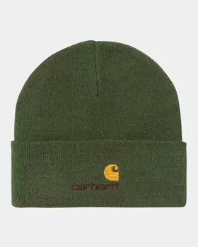 Шапка CARHARTT WIP American Script Beanie FW25 Tarragon