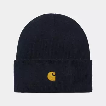 Шапка CARHARTT WIP Chase Beanie Dark Navy / Gold