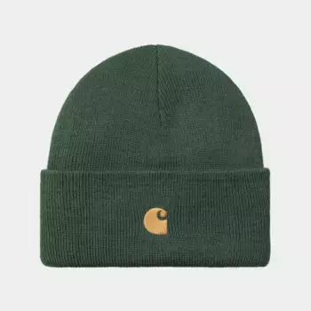 Шапка CARHARTT WIP Chase Beanie FW25 Sycamore Tree / Gold