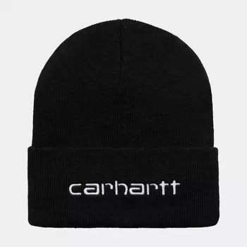 Шапка CARHARTT WIP Script Beanie Black / White