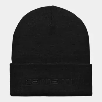 Шапка CARHARTT WIP Script Beanie FW25 Black / Black