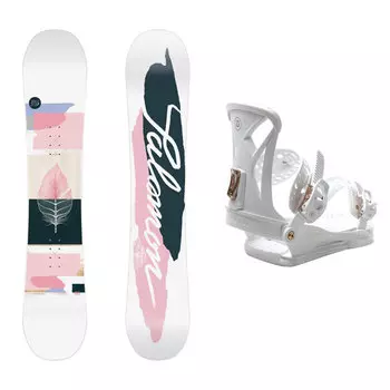 Сноуборд-комплект для начинающих SALOMON Lotus + UNION Juliet White