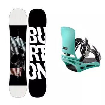 Сноубордический комплект для начинающих BURTON Instigator+Burton Cartel Glacier Green