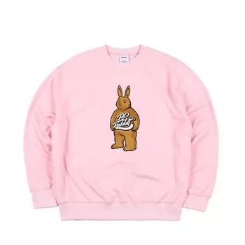 Свитшот BSRABBIT Big Bear Rabbit Crewneck Pink 2023