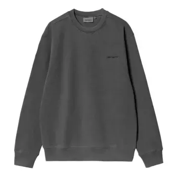Свитшот CARHARTT WIP Duster Script Sweat SS24 Black (Garment Dyed)