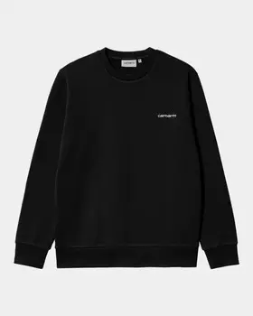 Свитшот CARHARTT WIP Script Embroidery Sweat FW25 Black / White
