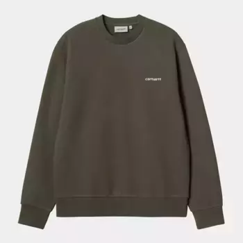 Свитшот CARHARTT WIP Script Embroidery Sweat FW25 Cypress / White