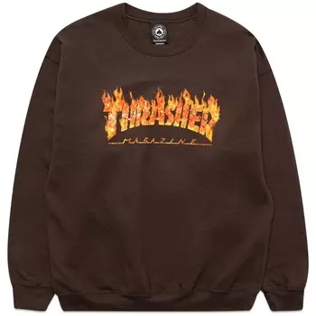 Свитшот THRASHER Inferno Crewneck Dark Chocolate