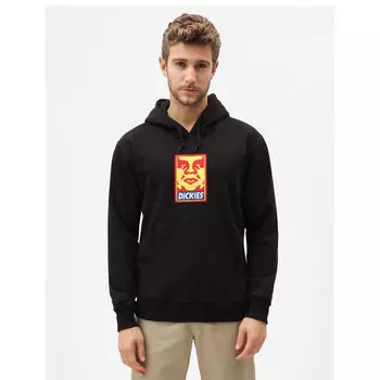 Толстовка с капюшоном Obey x Dickies Heavyweight Hood Black 2021