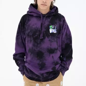 Толстовка с капюшоном RIPNDIP Sid Hoodie Purple &amp; Black Tie Dye 2022