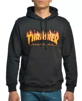 Толстовка THRASHER Flame Logo Hood Black