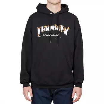 Толстовка THRASHER Intro Burner Hood Black