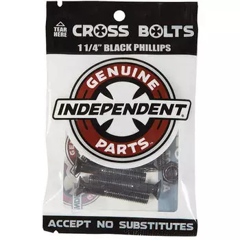 Винты для скейтборда INDEPENDENT Phillips Hardware Black 1.25" 2021