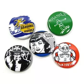 Значок THRASHER Usual Suspects Buttons (5-Pack) 2021