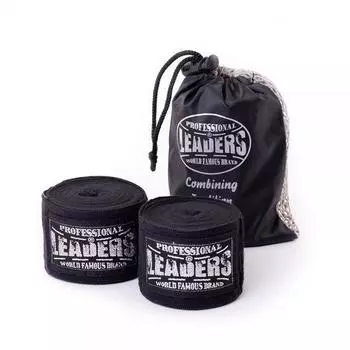 бинты боксерские leaders semi elastic 50/50 5.5m боксерские